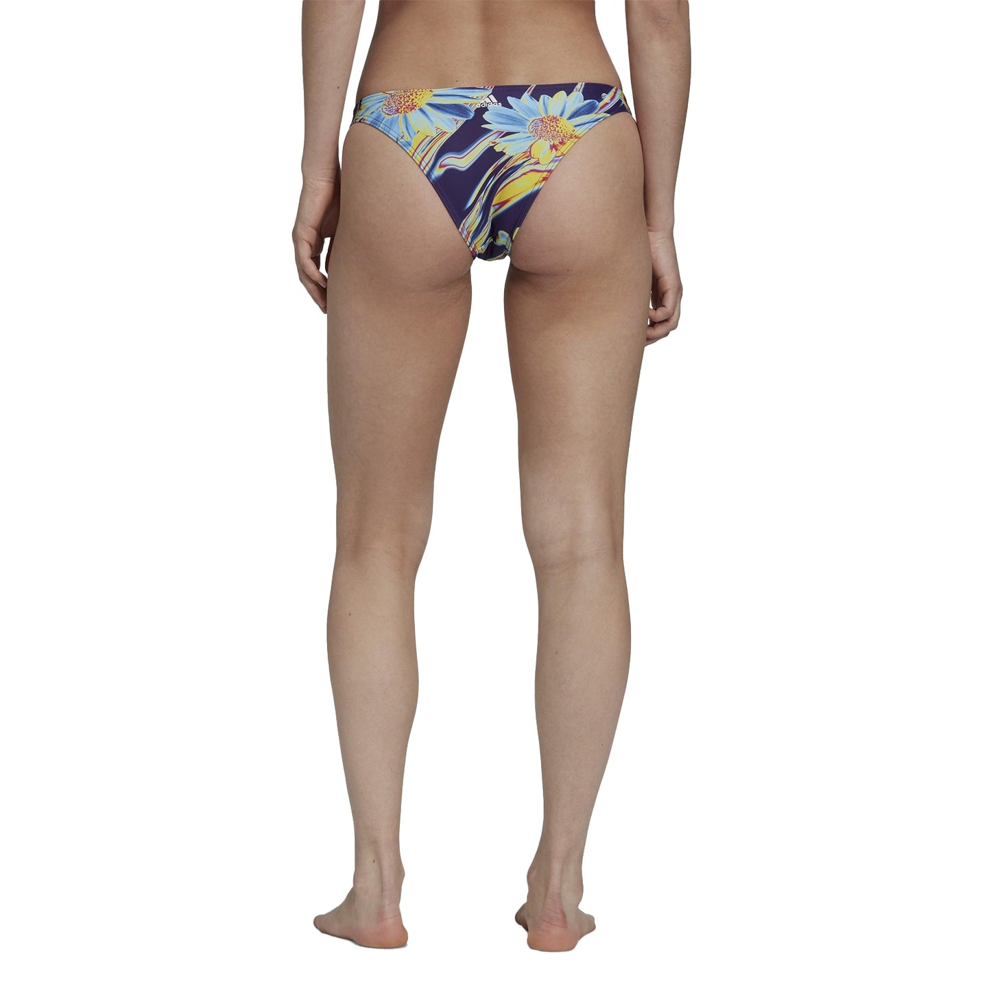 Deep Purple-Brilliant Blue - Back - Adidas Womens-Ladies Positivisea Abstract Floral Bikini Bottoms