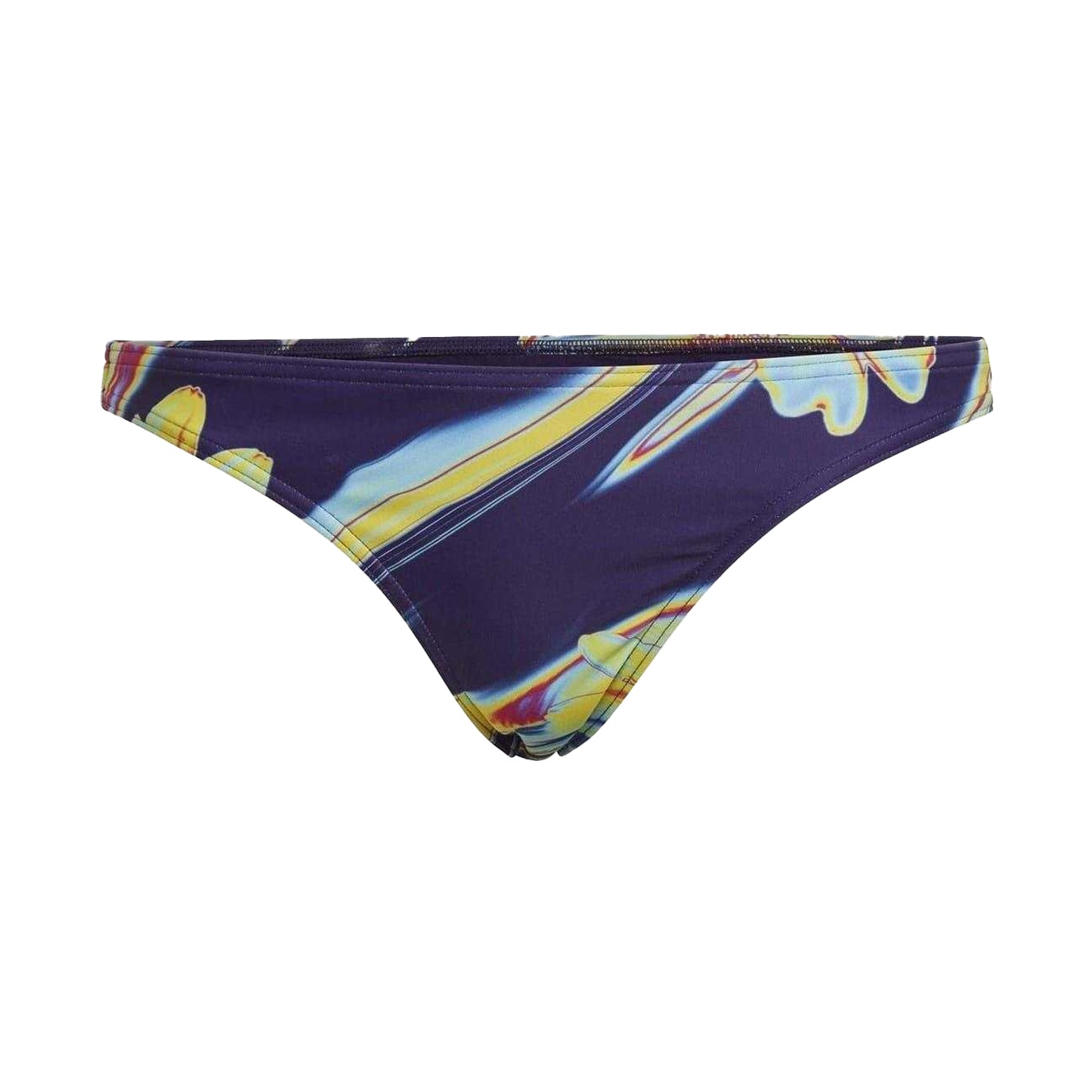 Deep Purple-Brilliant Blue - Front - Adidas Womens-Ladies Positivisea Abstract Floral Bikini Bottoms