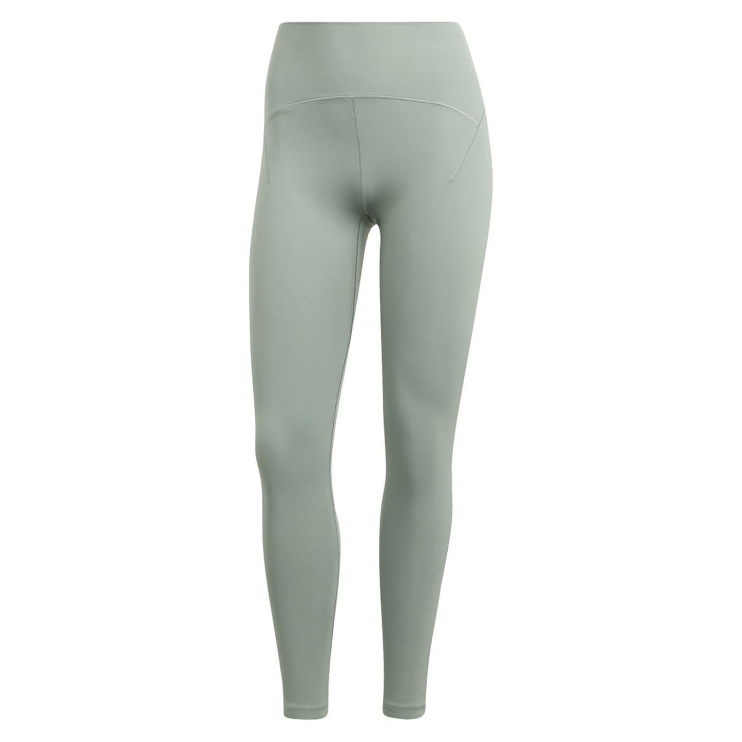 Green - Front - Adidas Womens-Ladies Studio Yoga 7-8 Leggings