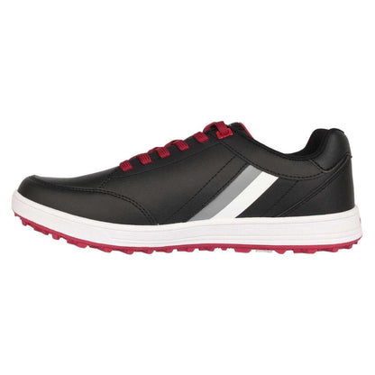 Black - Back - Slazenger Mens Leather Casual Golf Shoes