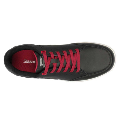Black - Side - Slazenger Mens Leather Casual Golf Shoes