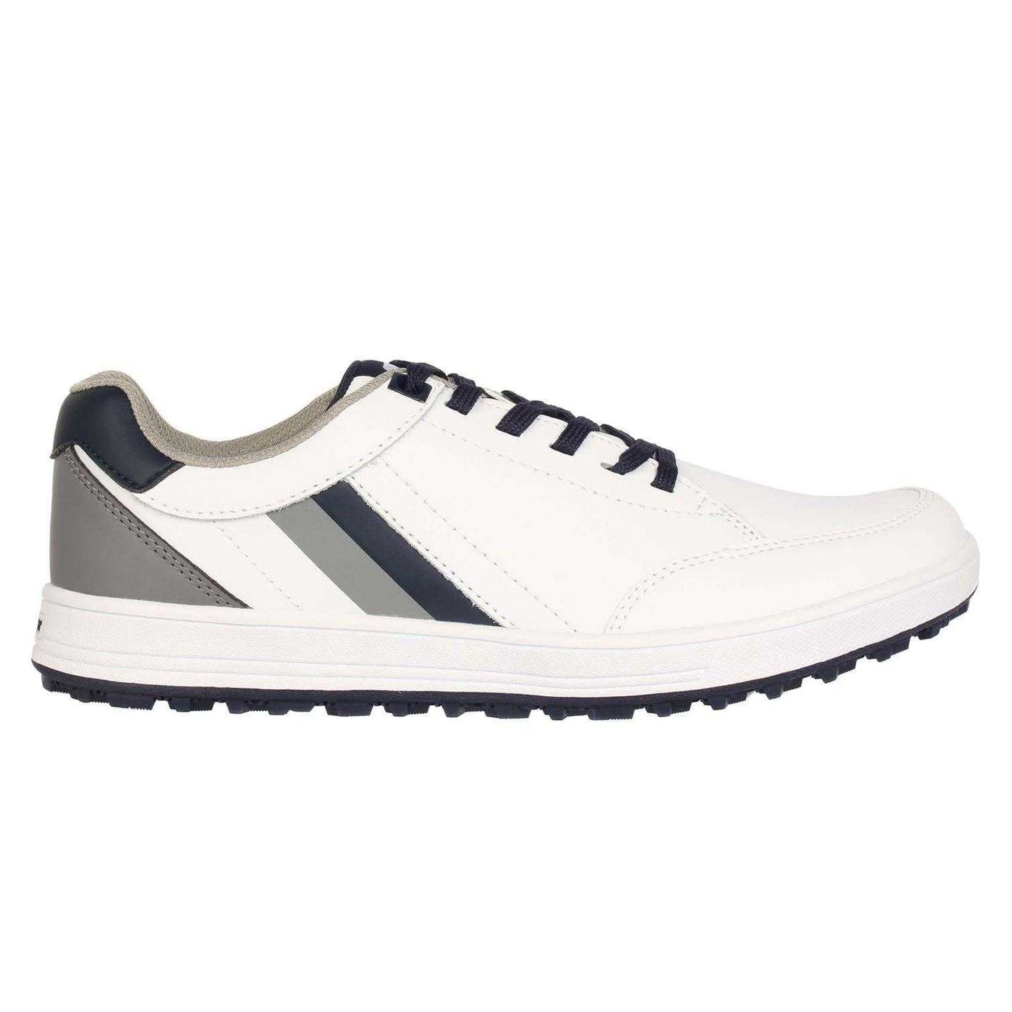 White - Front - Slazenger Mens Leather Casual Golf Shoes