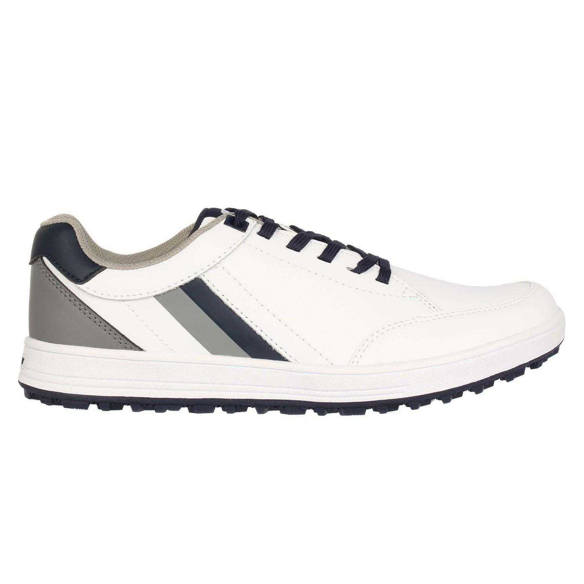 White - Front - Slazenger Mens Leather Casual Golf Shoes