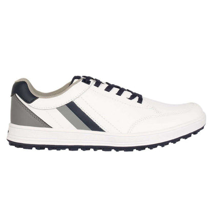 White - Front - Slazenger Mens Leather Casual Golf Shoes