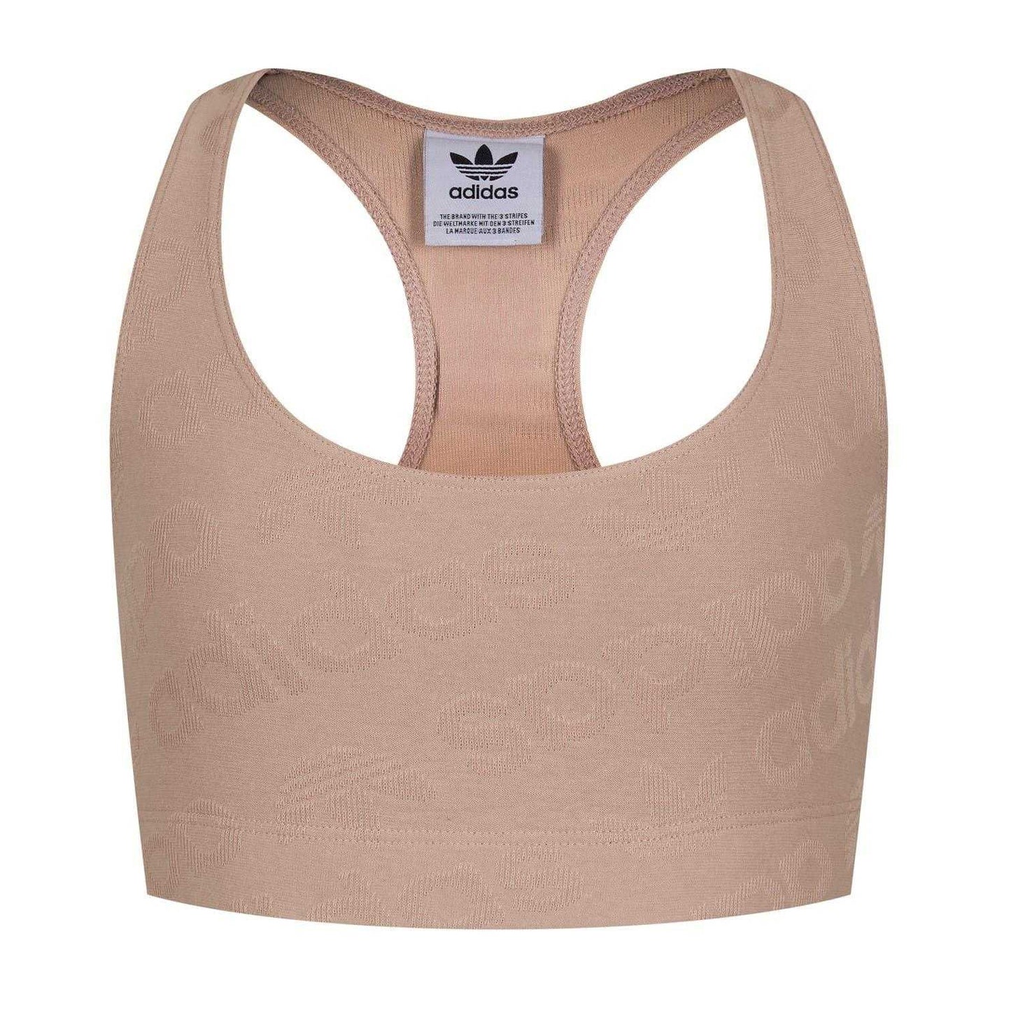 Toasted Tan - Front - Adidas Womens-Ladies Terrot Flex Crop Top