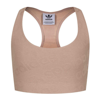 Toasted Tan - Front - Adidas Womens-Ladies Terrot Flex Crop Top
