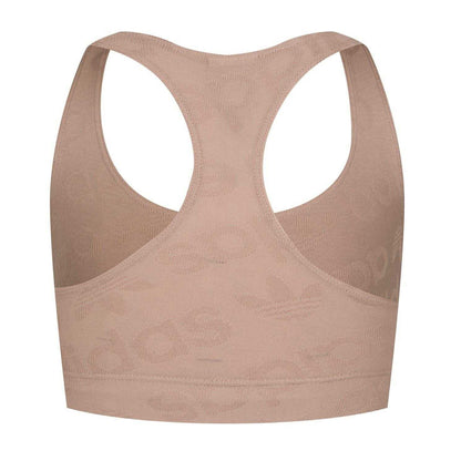 Toasted Tan - Back - Adidas Womens-Ladies Terrot Flex Crop Top