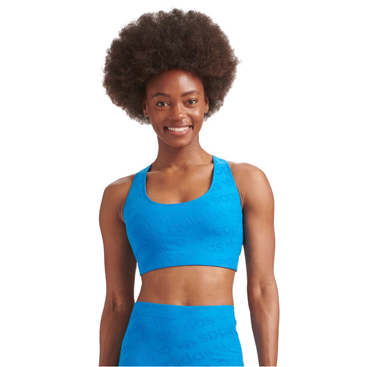 Blue - Front - Adidas Womens-Ladies Terrot Flex Crop Top