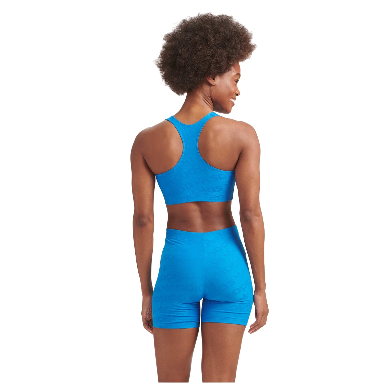 Blue - Back - Adidas Womens-Ladies Terrot Flex Crop Top