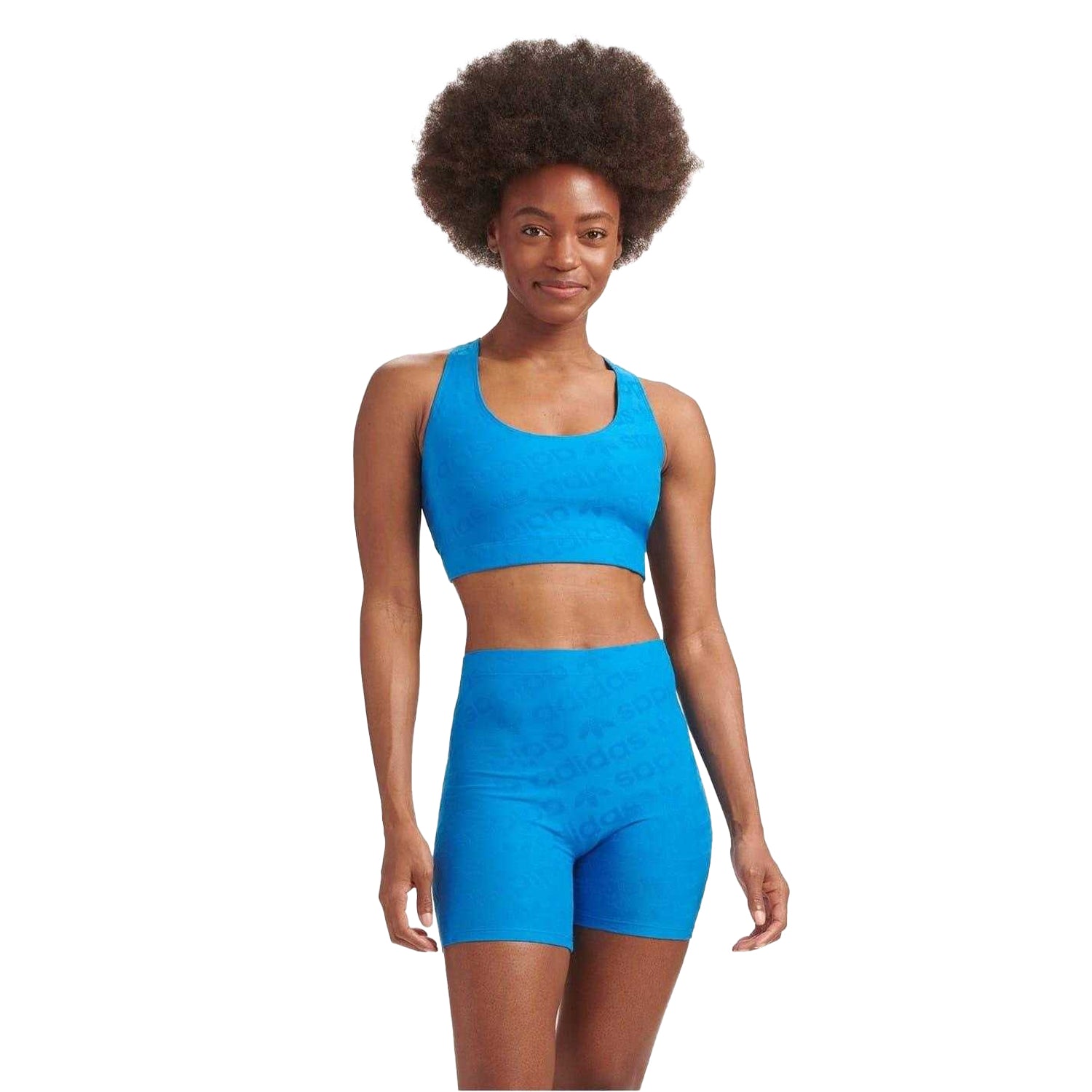 Blue - Lifestyle - Adidas Womens-Ladies Terrot Flex Crop Top