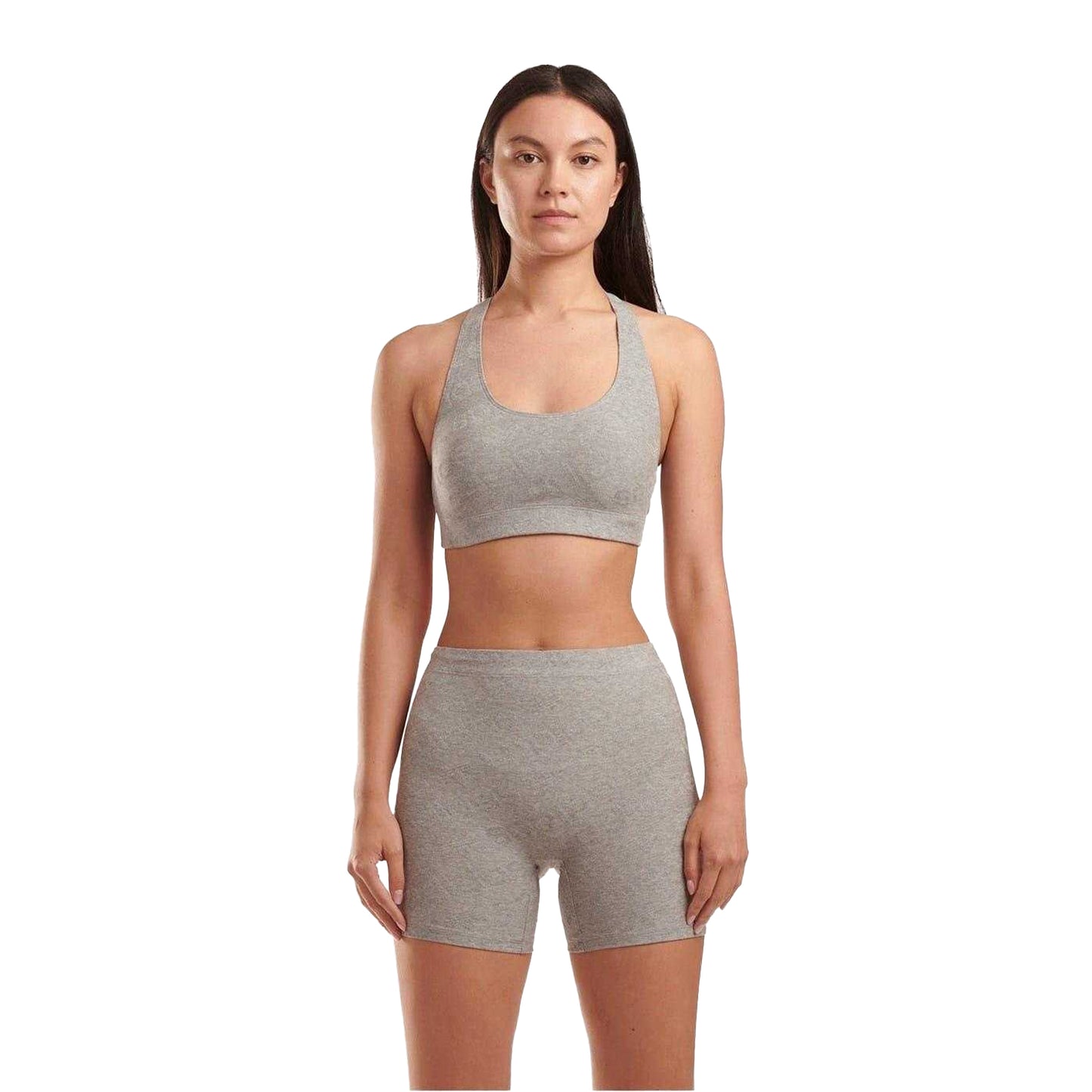 Medium Heather Grey - Front - Adidas Womens-Ladies Terrot Flex Crop Top