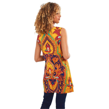 Yellow - Back - Joe Browns Womens-Ladies Standout Reversible Sleeveless Tunic