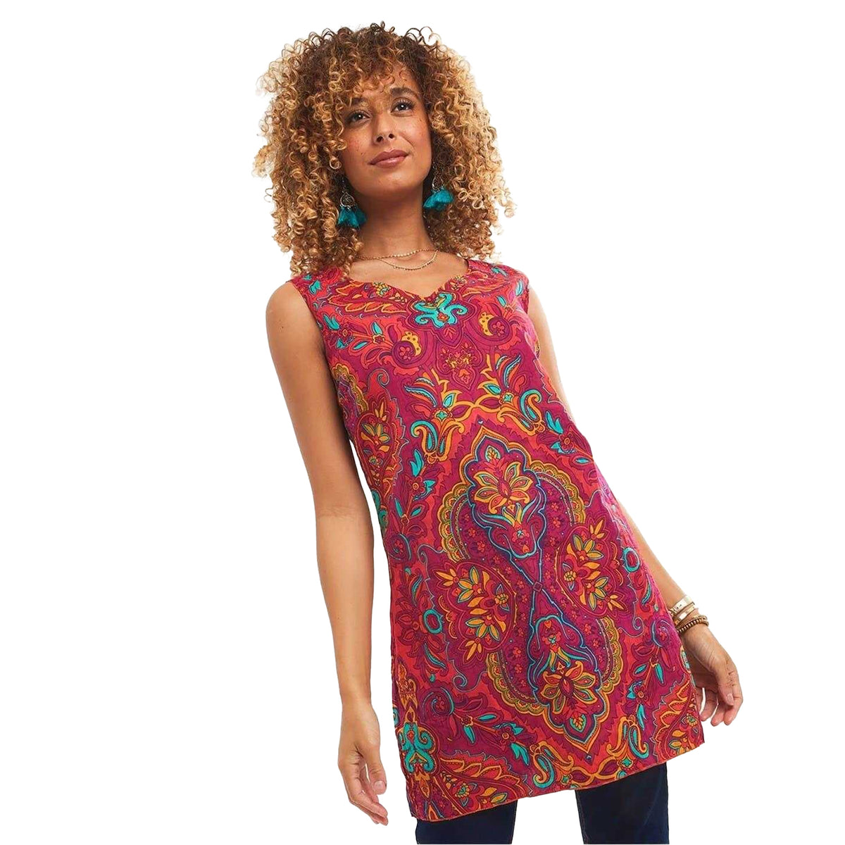 Yellow - Pack Shot - Joe Browns Womens-Ladies Standout Reversible Sleeveless Tunic