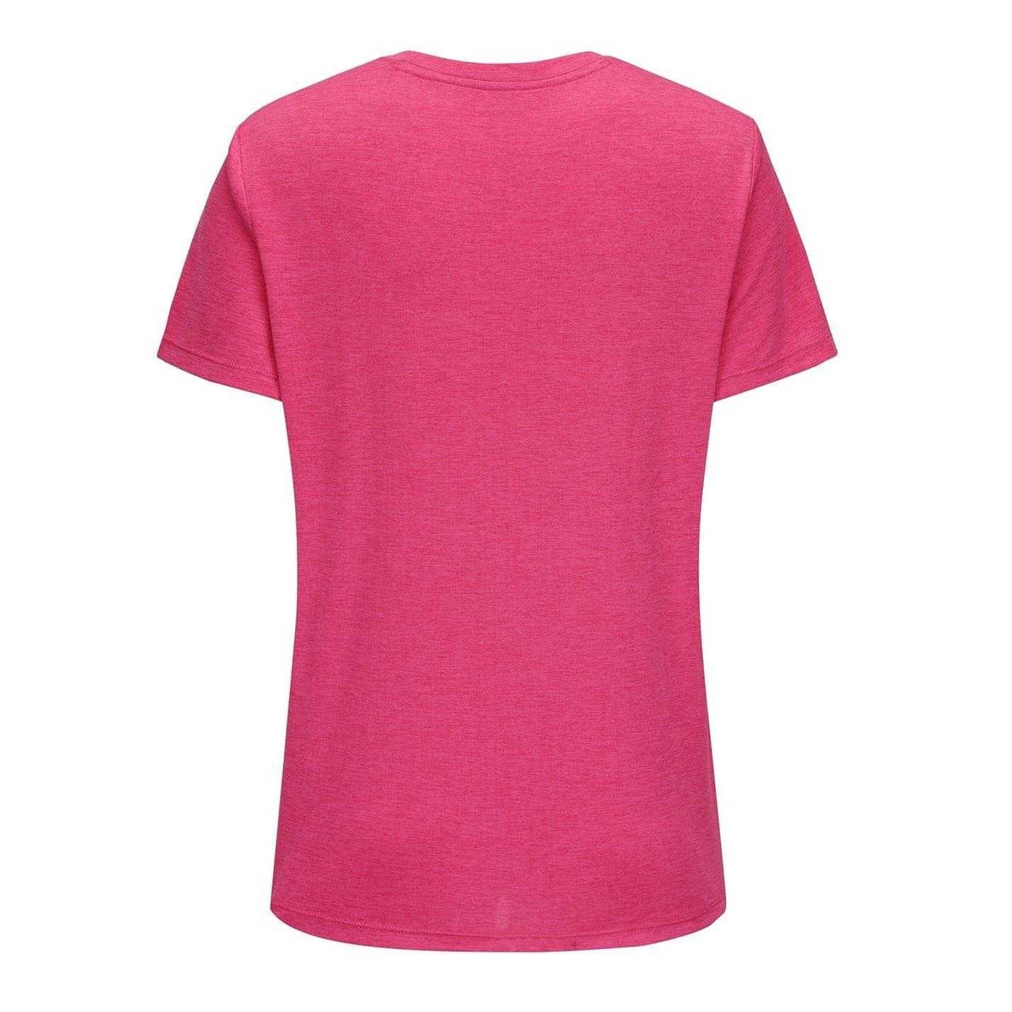 Bright Pink - Back - USA Pro Womens-Ladies Tech C Polyester T-Shirt