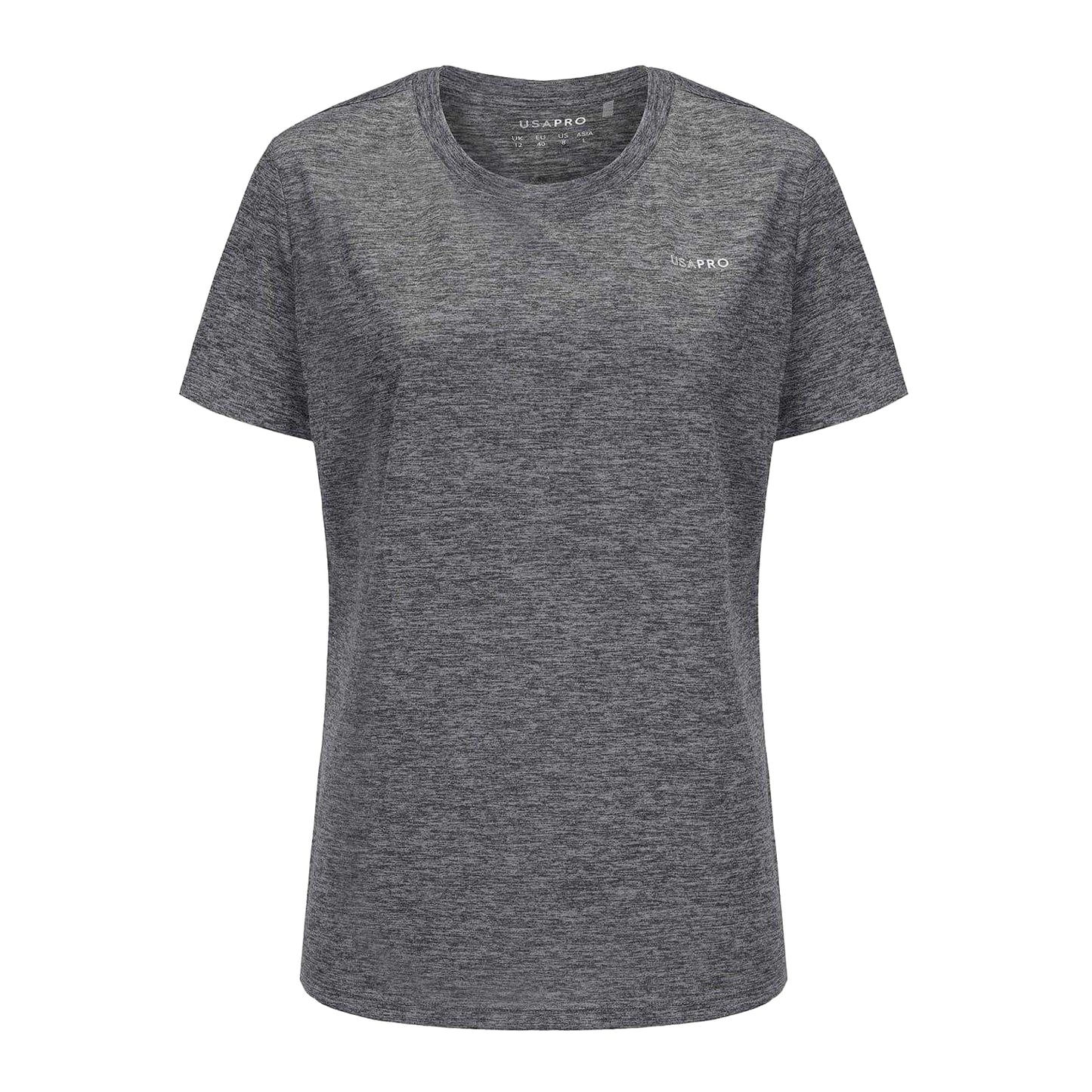Charcoal - Front - USA Pro Womens-Ladies Tech C Polyester T-Shirt