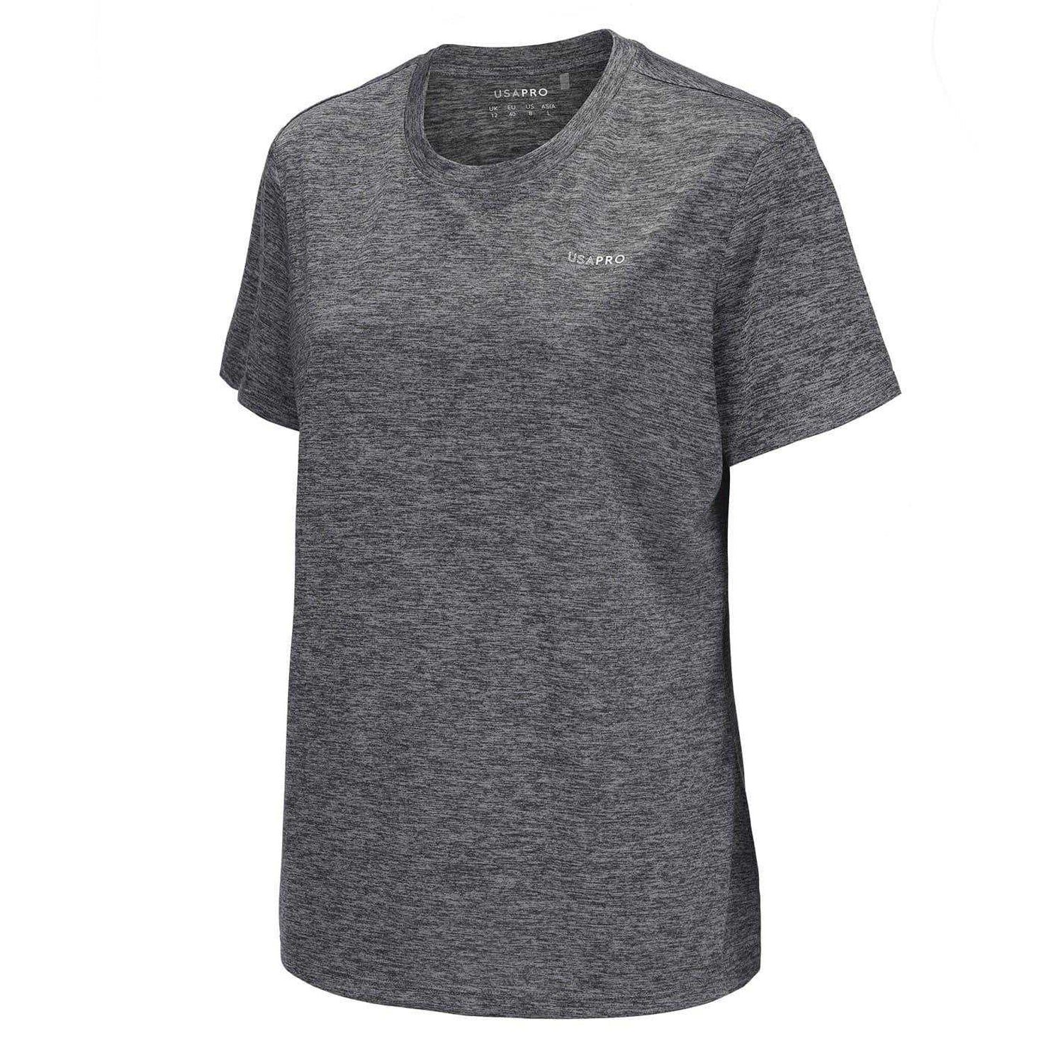 Charcoal - Side - USA Pro Womens-Ladies Tech C Polyester T-Shirt