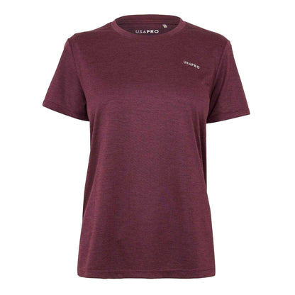 Espresso - Front - USA Pro Womens-Ladies Tech C Polyester T-Shirt