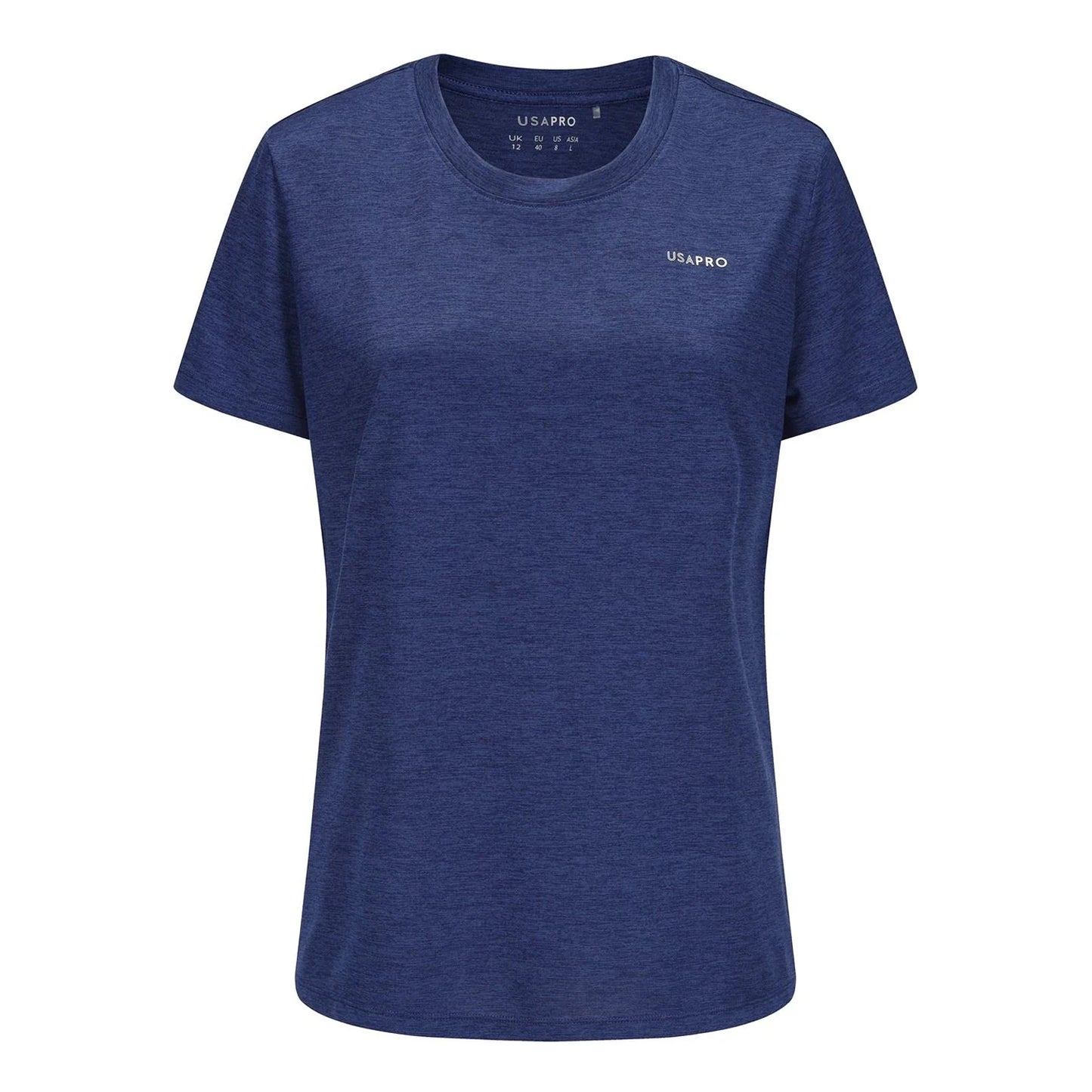 Navy - Front - USA Pro Womens-Ladies Tech C Polyester T-Shirt