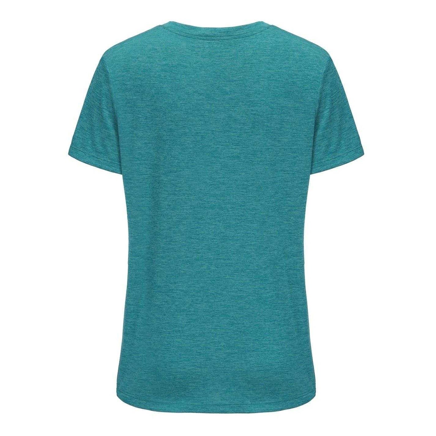 Teal - Back - USA Pro Womens-Ladies Tech C Polyester T-Shirt