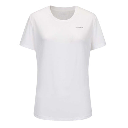 White - Front - USA Pro Womens-Ladies Tech C Polyester T-Shirt
