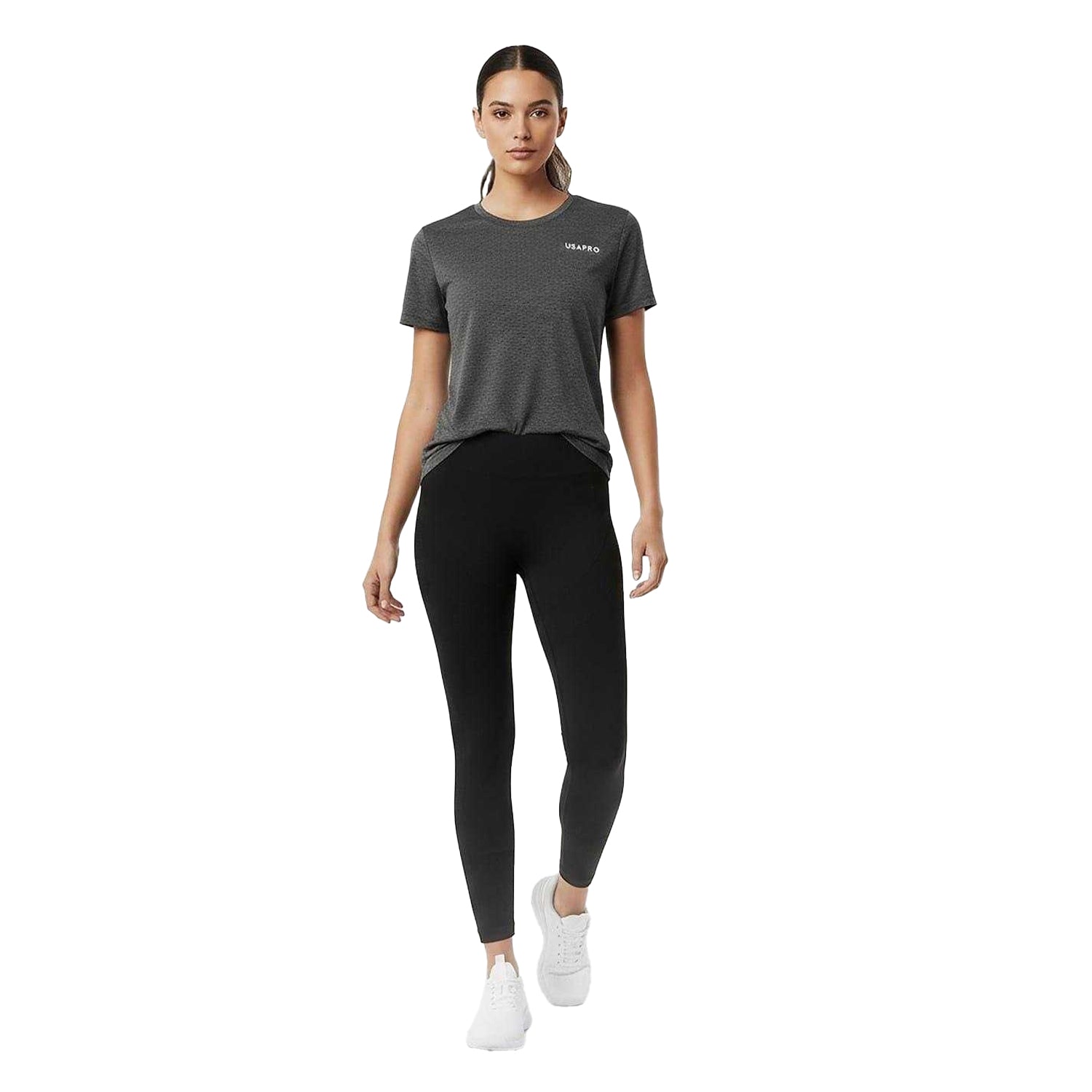 Army Khaki - Pack Shot - USA Pro Womens-Ladies Tech C Polyester T-Shirt