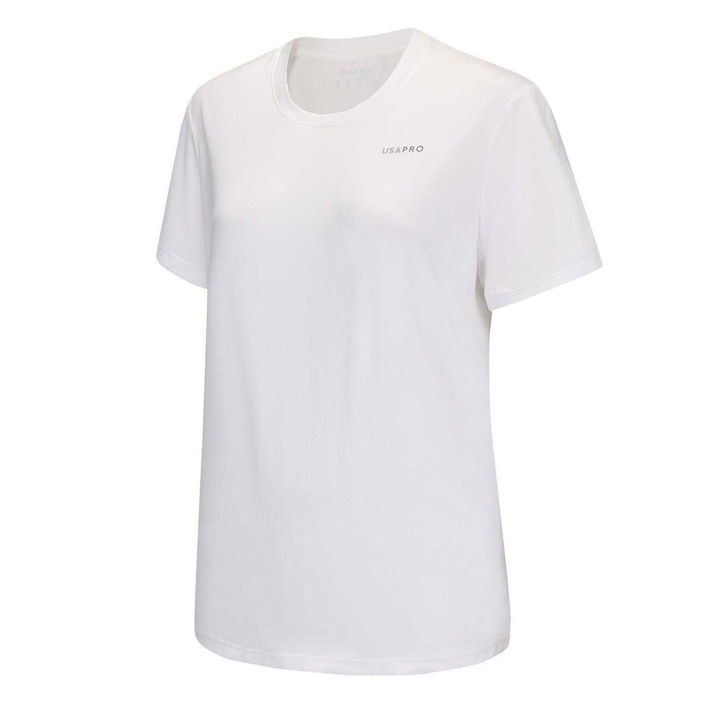White - Side - USA Pro Womens-Ladies Tech C Polyester T-Shirt