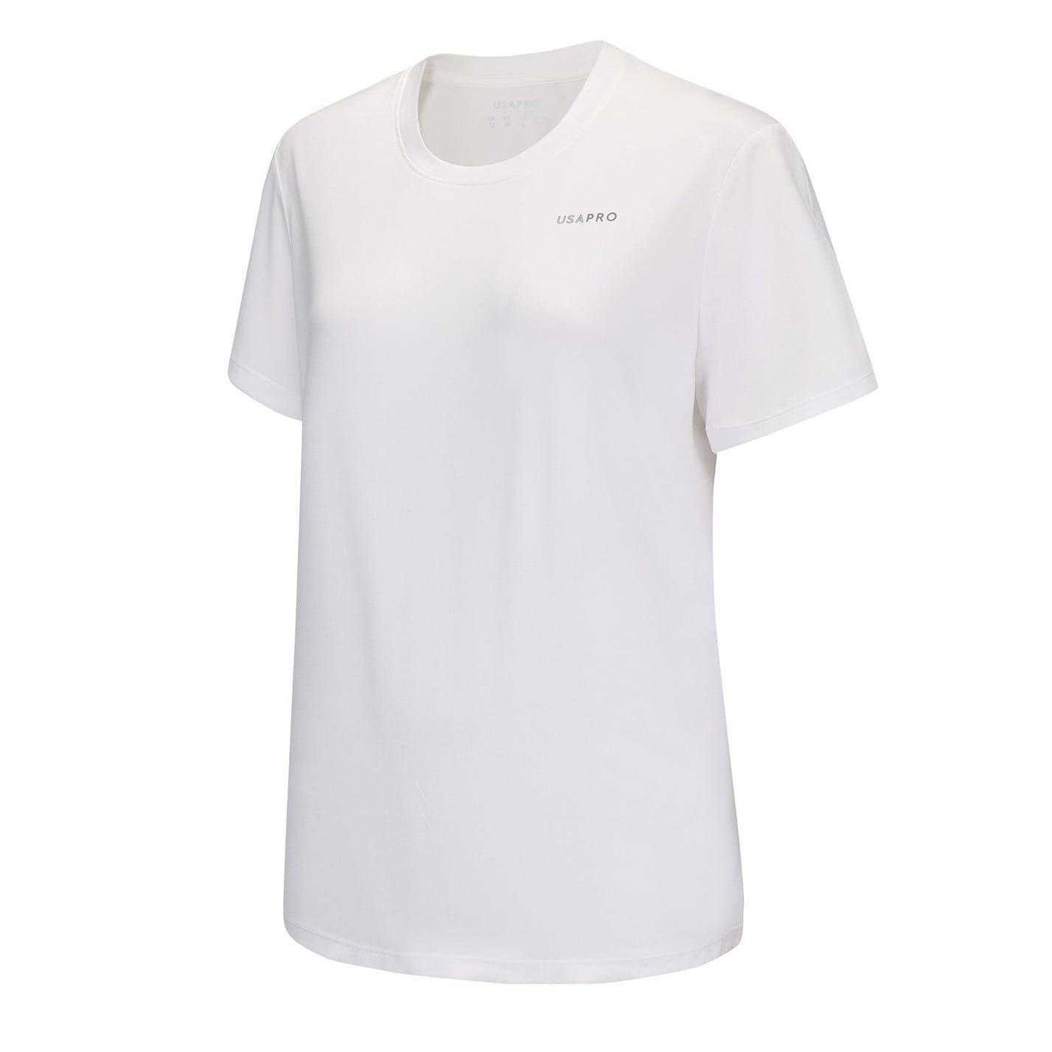 White - Side - USA Pro Womens-Ladies Tech C Polyester T-Shirt