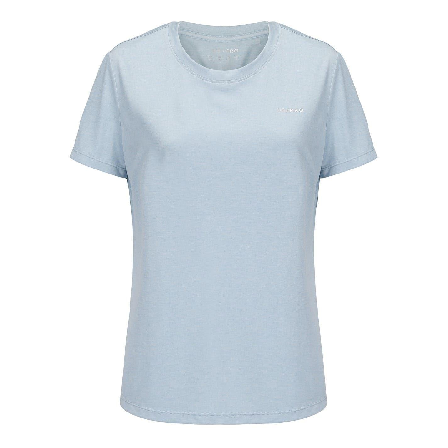 Light Blue - Front - USA Pro Womens-Ladies Tech C Polyester T-Shirt