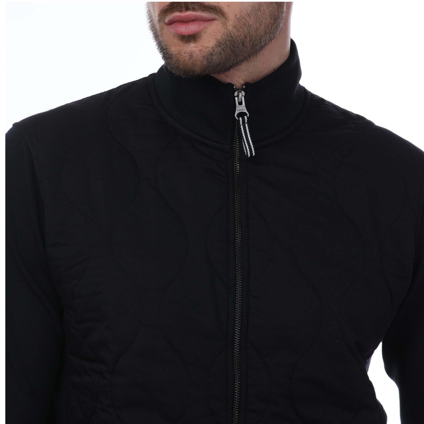 Navy - Lifestyle - Mercery Mens Elgar Onion Quilt Full Zip Sweatshirt