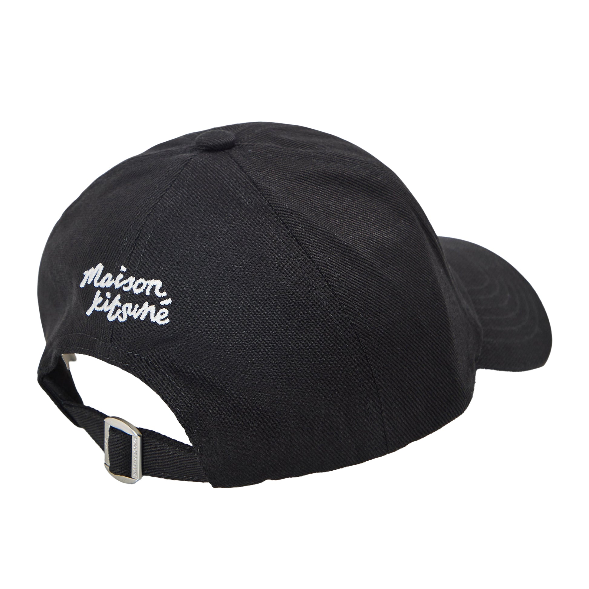 Anthracite - Back - Maison Kitsuné Mens Double Fox Head Baseball Cap