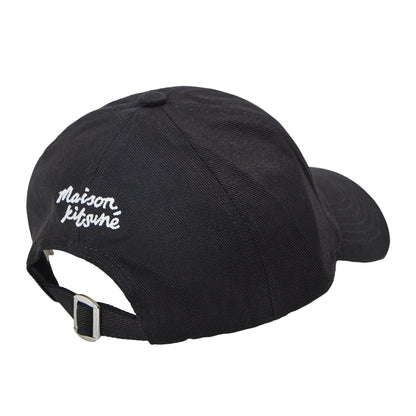 Anthracite - Back - Maison Kitsuné Mens Double Fox Head Baseball Cap