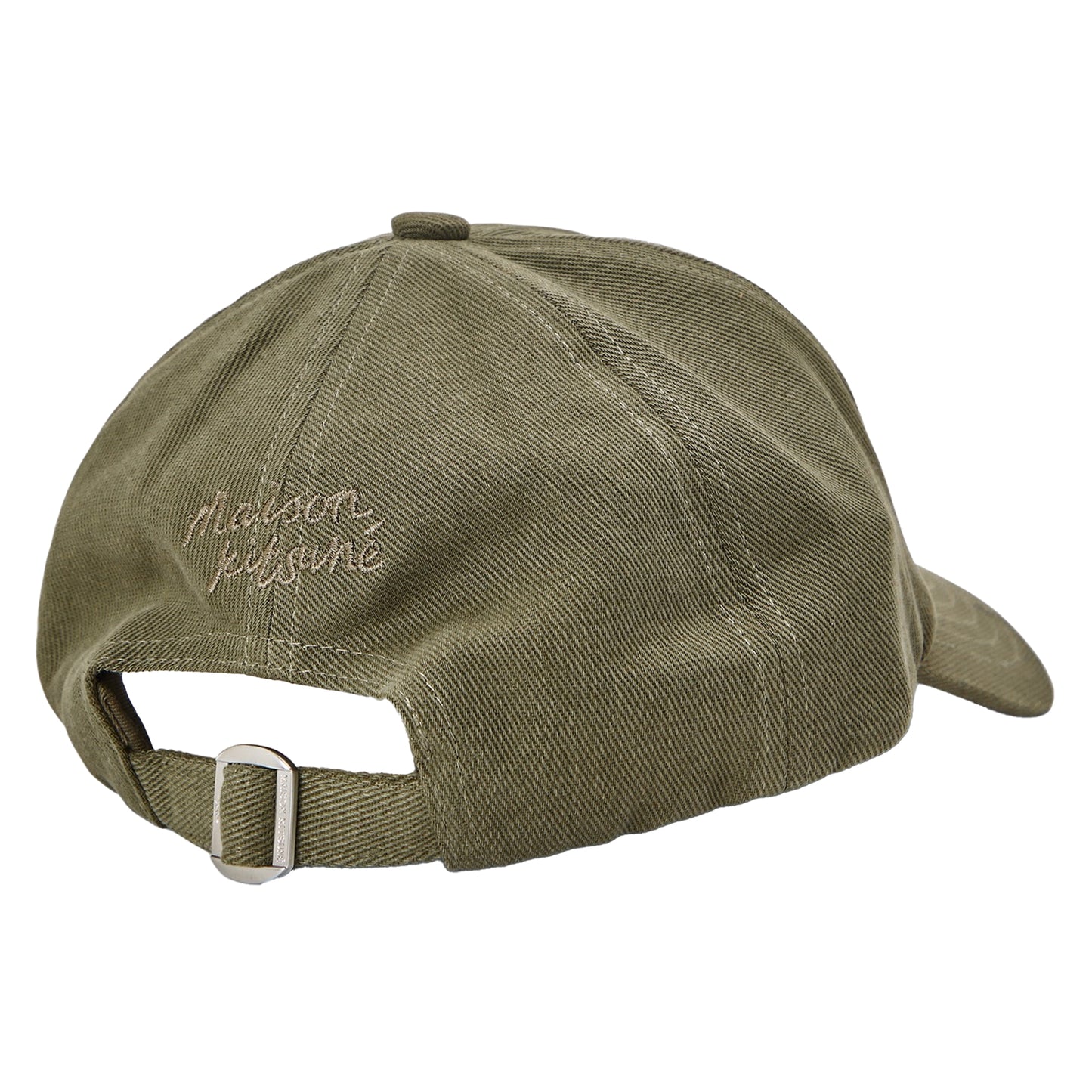 Green - Back - Maison Kitsuné Mens Double Fox Head Baseball Cap