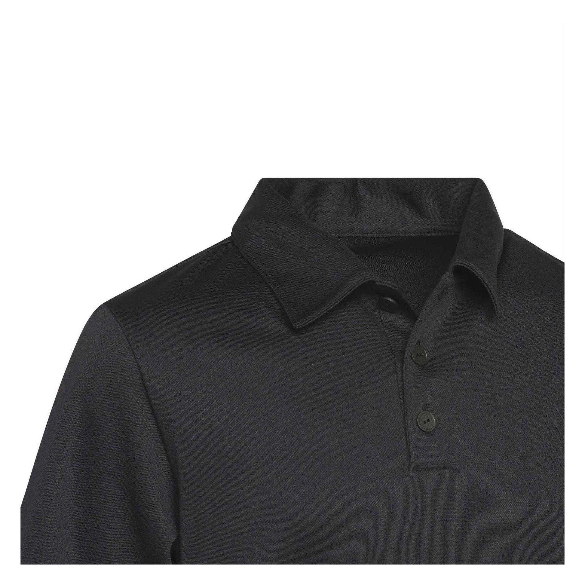 Black - Lifestyle - Adidas Boys 3 Stripes Polo Shirt