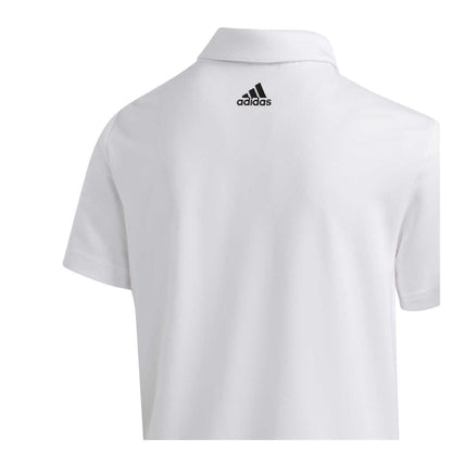 White - Lifestyle - Adidas Boys 3 Stripes Polo Shirt
