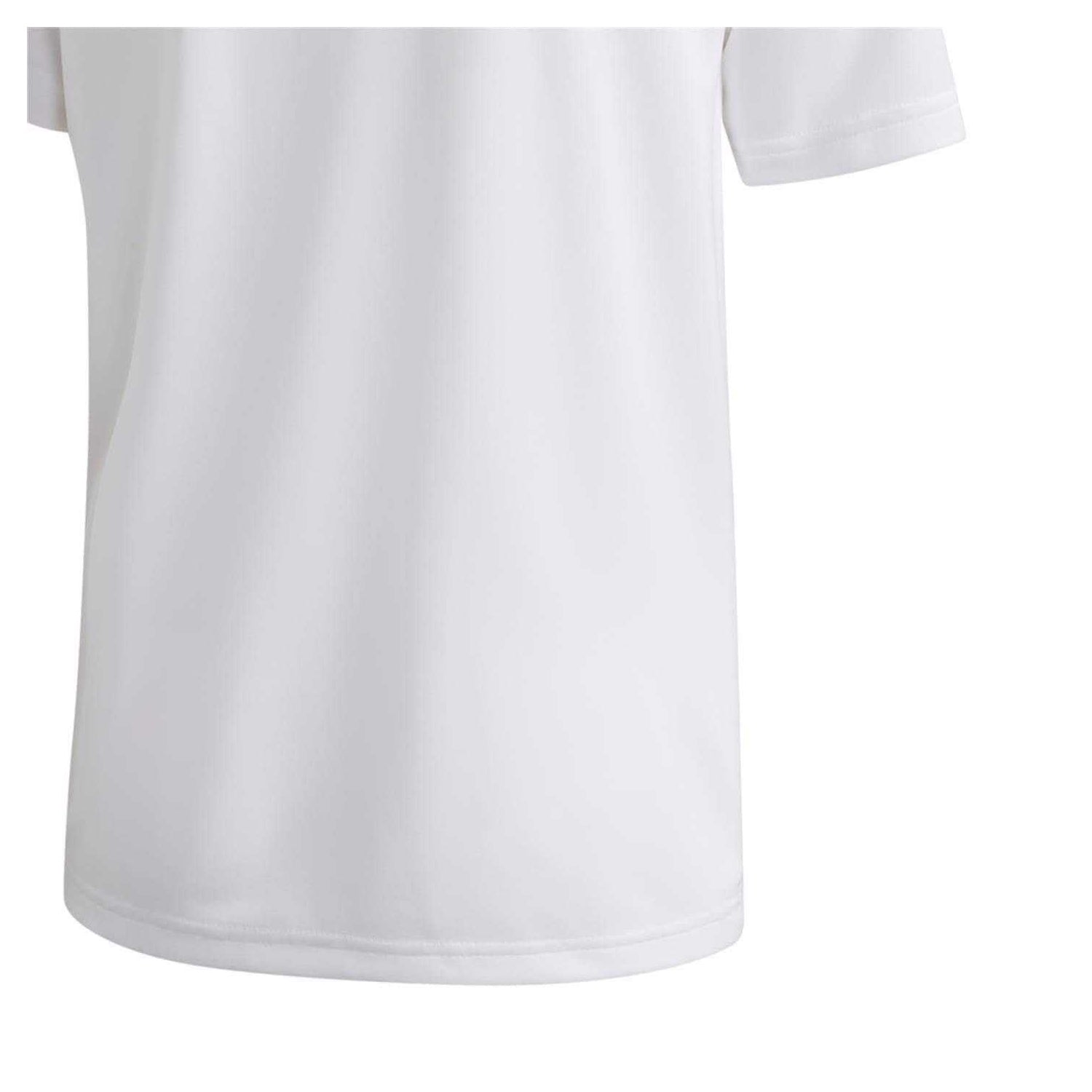 White - Pack Shot - Adidas Boys 3 Stripes Polo Shirt