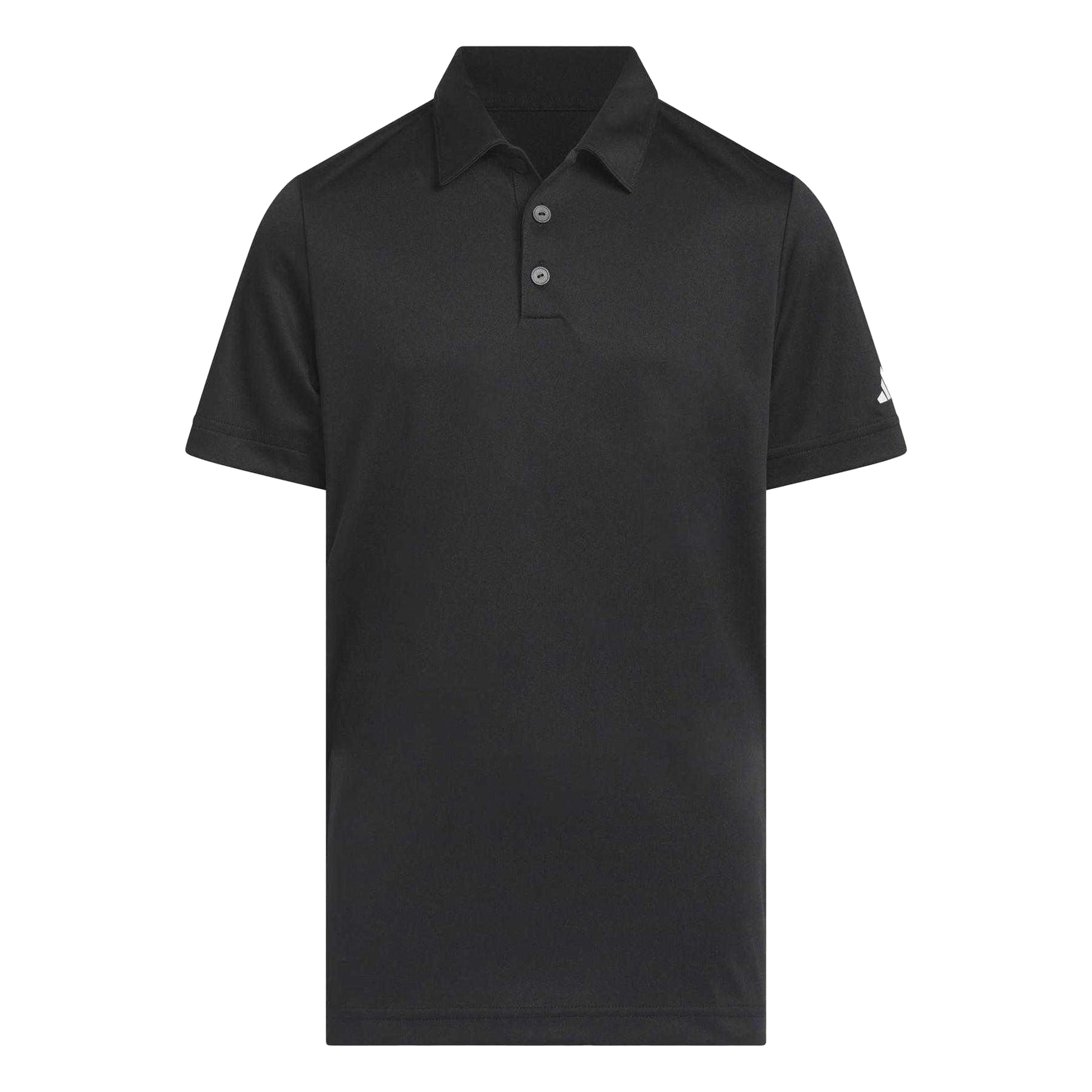 Black - Front - Adidas Boys 3 Stripes Polo Shirt