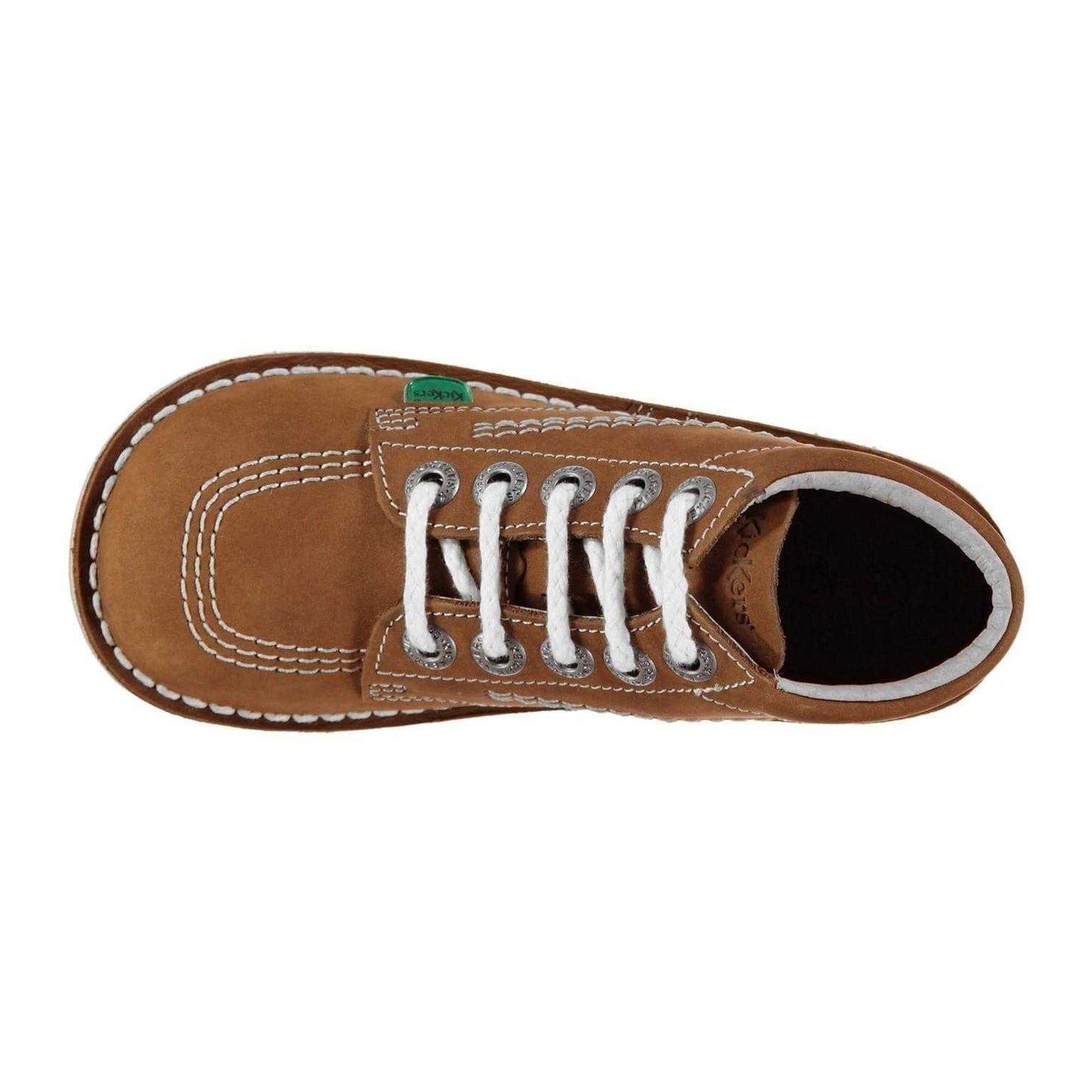 Tan - Back - Kickers Childrens-Kids Kick Hi Leather Boots