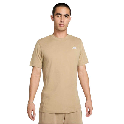 Khaki - Front - Nike Mens Club T-Shirt