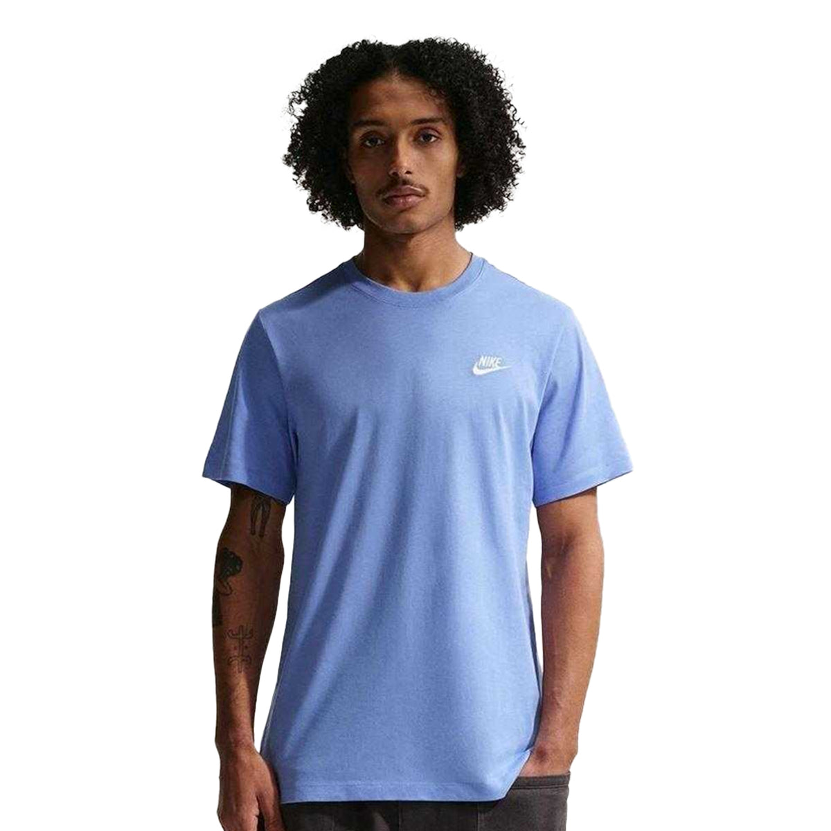 Light Blue - Front - Nike Mens Club T-Shirt