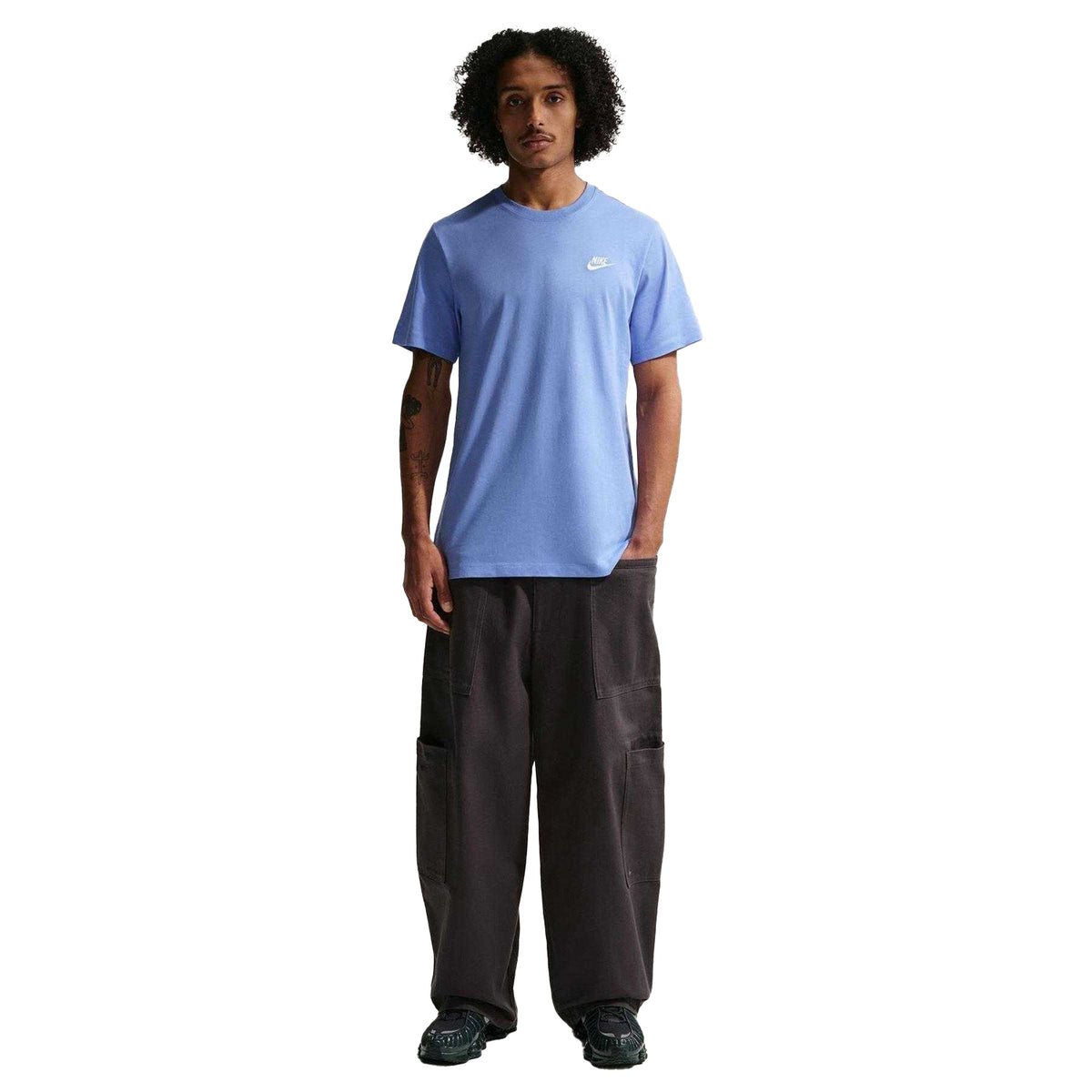 Light Blue - Lifestyle - Nike Mens Club T-Shirt