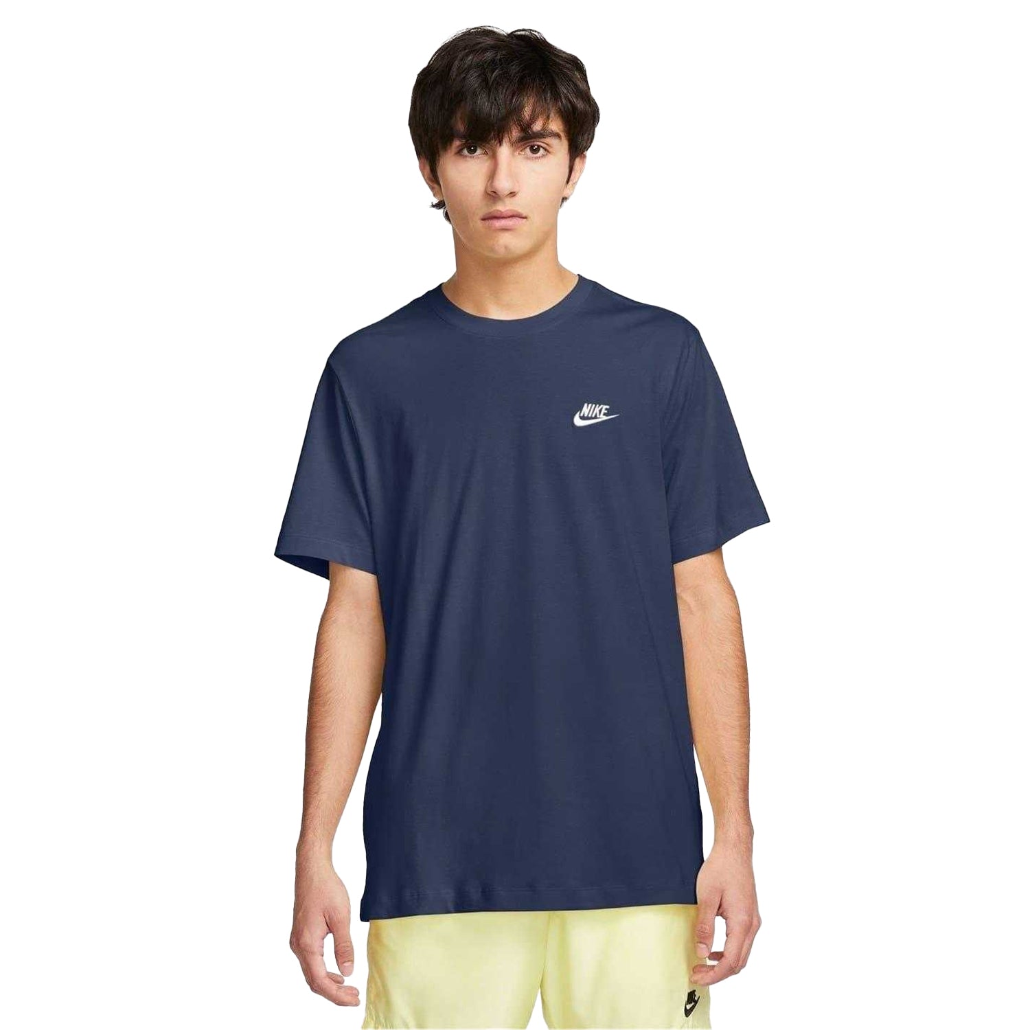 Navy - Side - Nike Mens Club T-Shirt