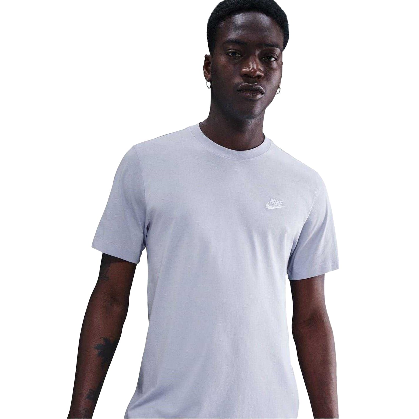Ghost-White - Front - Nike Mens Club T-Shirt