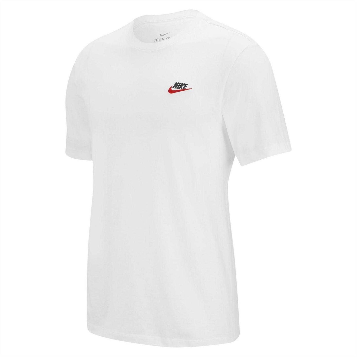 White-Black-Red - Front - Nike Mens Club T-Shirt