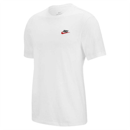 White-Black-Red - Front - Nike Mens Club T-Shirt