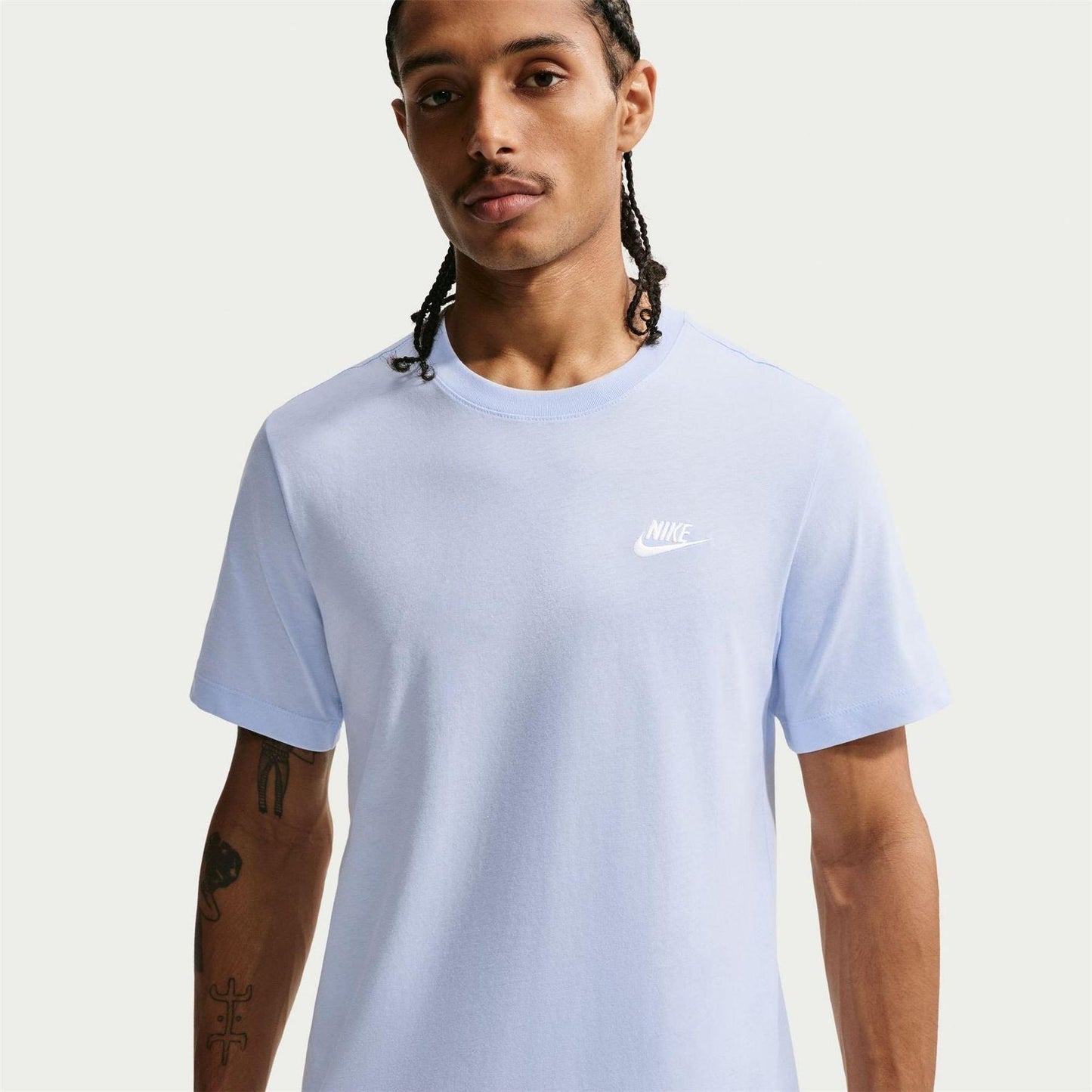Hydro Blue - Front - Nike Mens Club T-Shirt