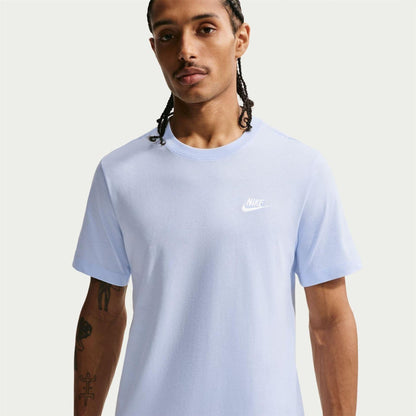 Hydro Blue - Front - Nike Mens Club T-Shirt