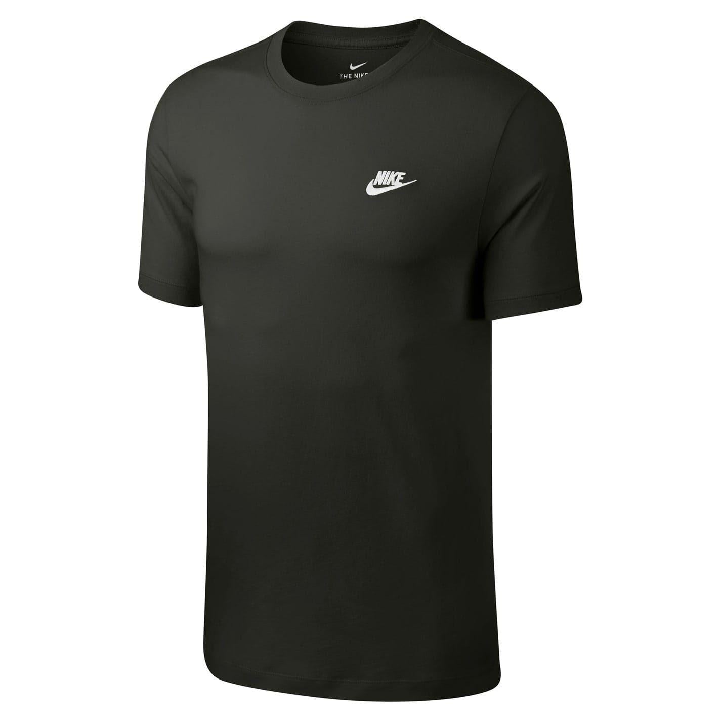 Sequoia Green-White - Front - Nike Mens Club T-Shirt