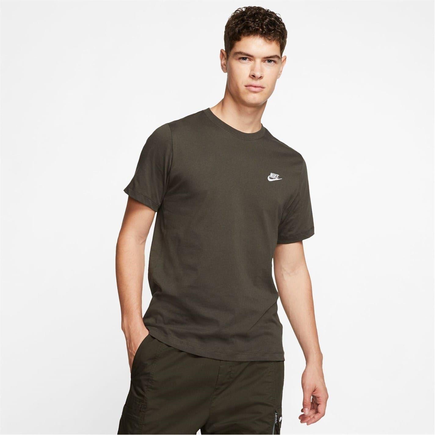 Sequoia Green-White - Side - Nike Mens Club T-Shirt