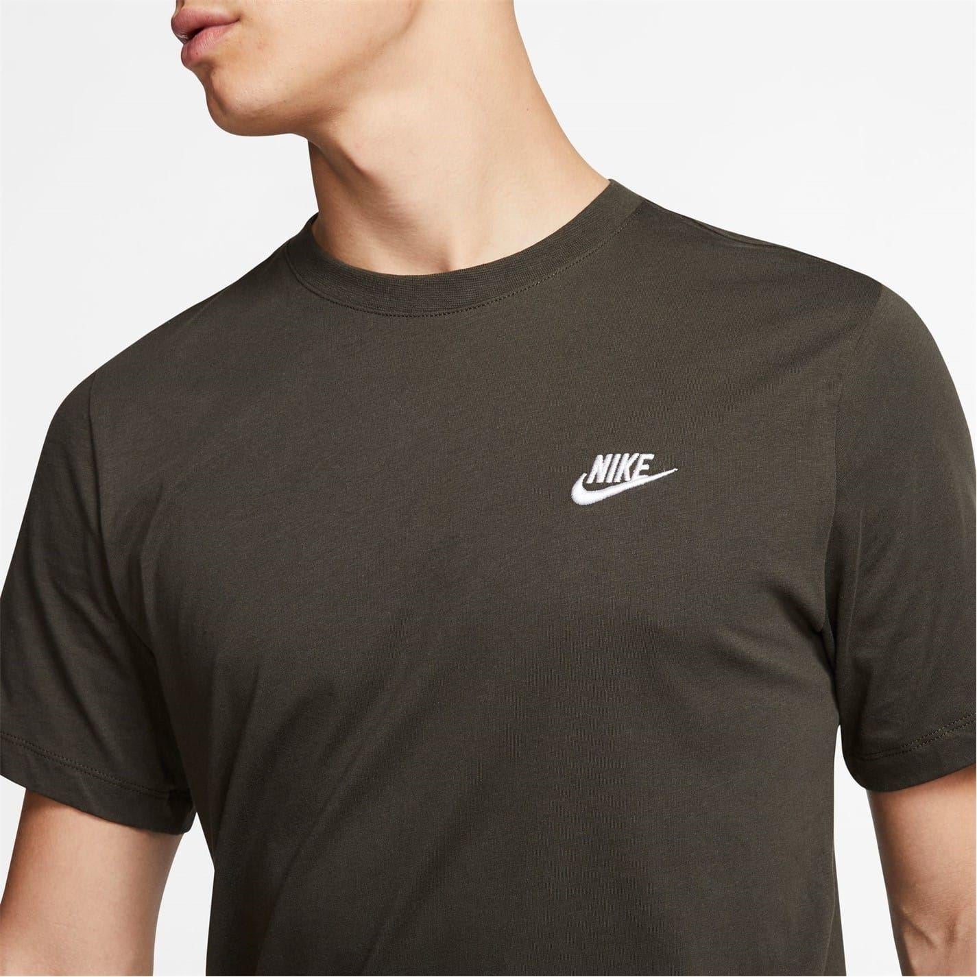 Sequoia Green-White - Pack Shot - Nike Mens Club T-Shirt