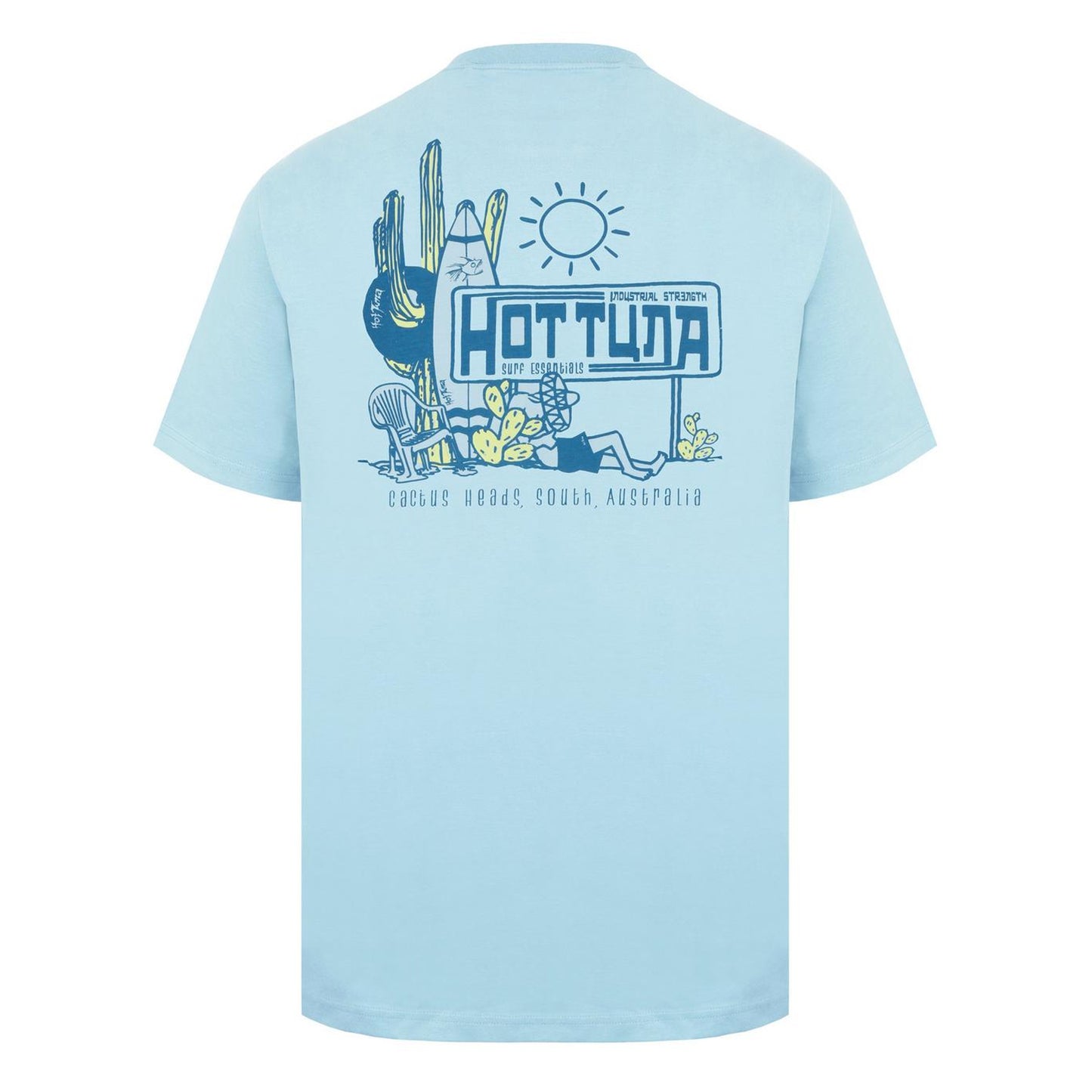 Aqua Blue - Back - Hot Tuna Mens T-Shirt